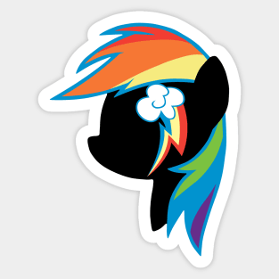 Rainbow Dash Silhouette Sticker